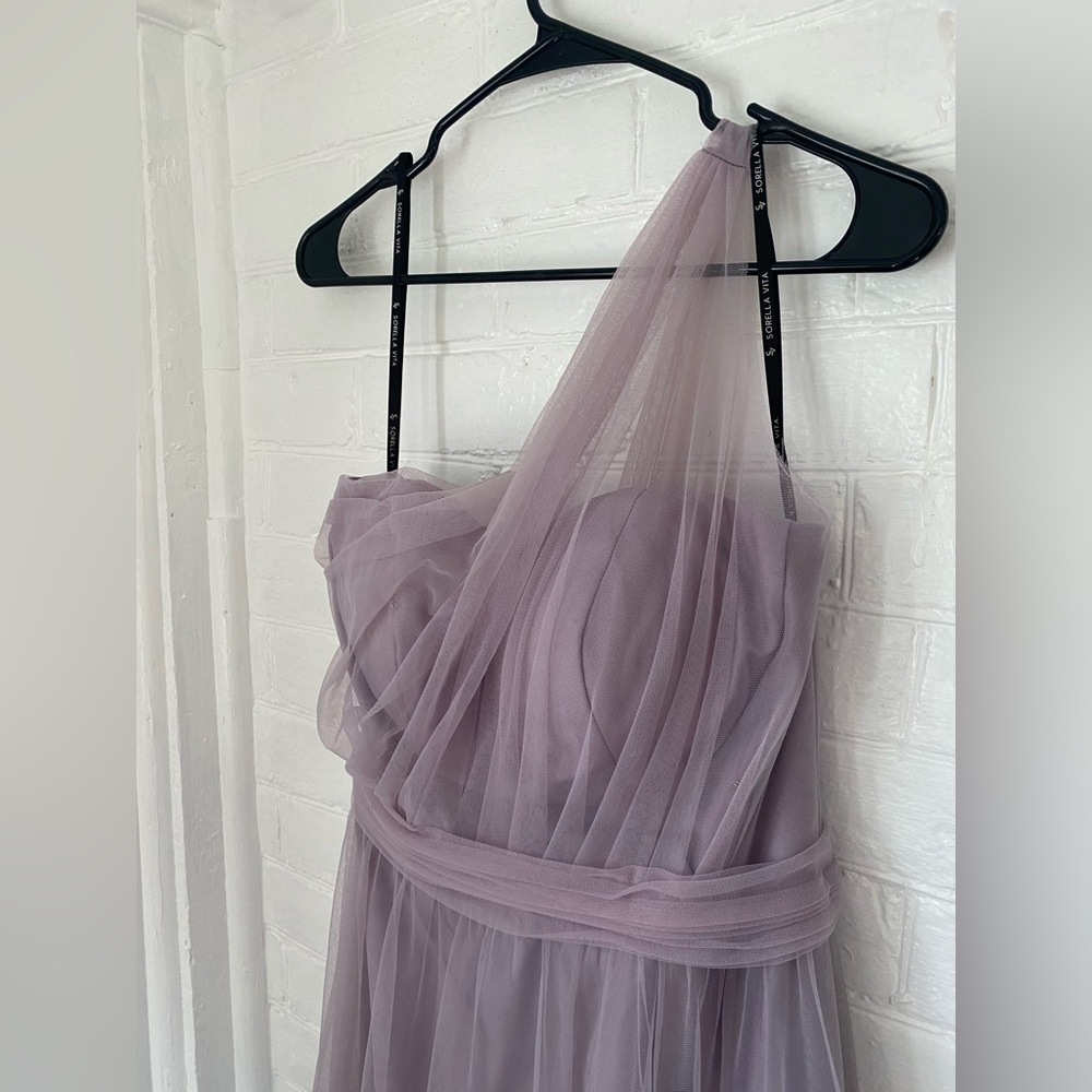 SORELLA VITA One-Shoulder Mauve Prom Dress - Picture 5 of 8